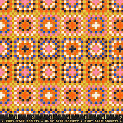 Meadow Star Granny Square Caramel Fat Quarter - Alexia  Abegg for Ruby Star Society