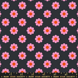 Meadow Star Honey Pie Black Fat Quarter - Alexia Abegg for Ruby Star Society