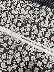 Remnant Farmhouse Black & Cream Flowers - Fig Tree Quilts for Moda Fabrics