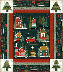 Fabrics textile: Christmas Is In Town Panel Quilt Kit - Sandy Gervais for Riley Blake Designs