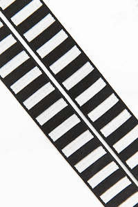 Bold Stripe Webbing 1 1/2” Black & White