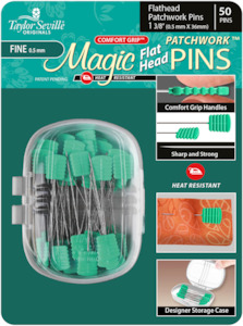 Flathead Patchwork Pins Extra Fine (50) -Taylor Seville Magic Pins