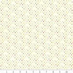 Bloomberry Cream Dots Fat Quarter - Minki Kim Riley Blake Design