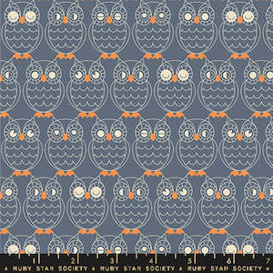 Fabrics textile: Hoo’s There Ghostly Fat Quarter - Ruby Star Society Collaboration