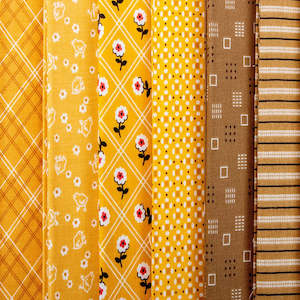 Fabrics textile: Bee Bundle Limited Edition Daisy & Chestnut - Lori Holt for Riley Blake Designs