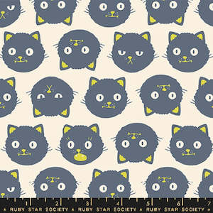 Scaredy Cats Natural Fat Quarter - Ruby Star Society Collaboration