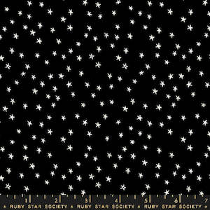 Fabrics textile: Starry Mini Black - Ruby Star Society Collaboration