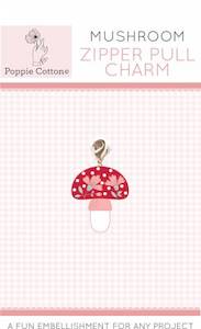 Mushroom Zipper Pull Charm - Poppie Cotton