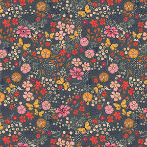 Floral Abundance Shade FQ - The Flower Fields Maureen Cracknell Art Gallery Fabrics