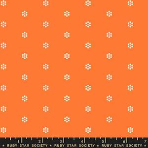 Tiny Blooms Ditsy Dot Floral Orange Fat Quarter - Melody Miller for Ruby Star Society