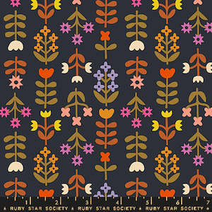 Fabrics textile: Meadow Soft Black - Ruby Star Society Collaboration