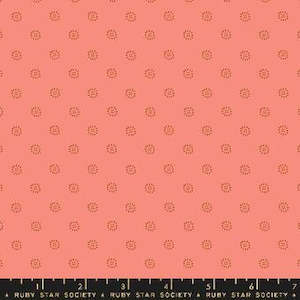 Fabrics textile: Stamped Flower Dark Melon - Ruby Star Society Collaboration