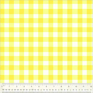 Essential Gingham Lemon Heather Ross by Hand Fat Quarter - Windham Fabrics