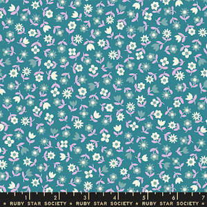 Floral in Storytime Fat Quarter- Picture Book Kimberly Kight Ruby Star Society