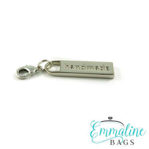 HANDMADE ZIPPER PULL CLASP NICKEL - EMMALINE BAGS