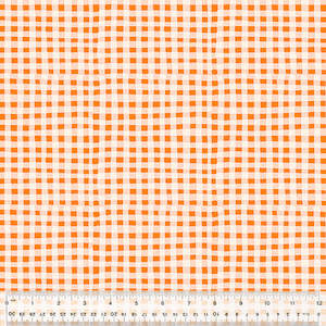 Tangerine Checkers Country Mouse Fat Quarter - Heather Ross for Windham Fabrics