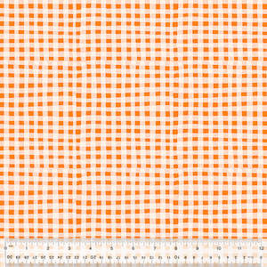 Tangerine Checkers Country Mouse - Heather Ross for Windham Fabrics