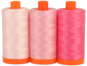 Aurifil Boxed Set -Sardinia Pink Cotton Thread 3 x Large Spools