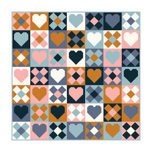 Fabrics textile: Be Mine Quilt Kit Fabric Only - Pen and Paper Patterns