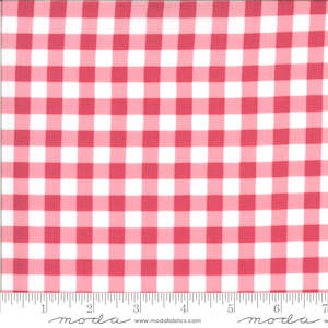 Sophie Gingham Rosey 1/2 Metre cut -  by Brenda Riddle Acorn Quilts for Moda Fabrics