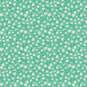 Aqua Star Flower (FQ) - Judie Rothermel  Aunt Grace Garden Variety Marcus Fabrics