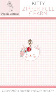 Kitty Zipper Pull Charm - Poppie Cotton