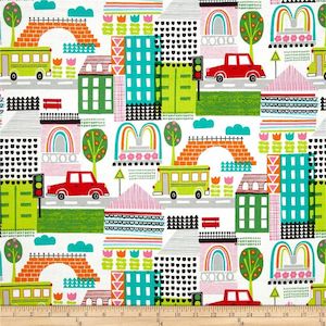 Everyday Eden Pretty City Natural - de Leon Group for Alexander Henry Fabrics