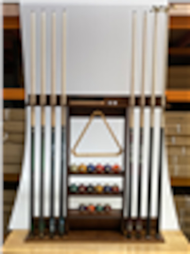 Pool Cue and Accessory Rack