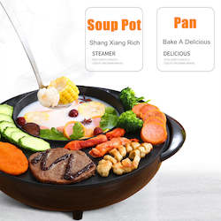 Internet only: Multifunctional Electric BBQ Grill 1350W Non Stick Plate