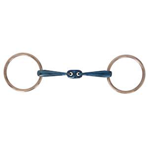 Blue Steel Loose Ring Double Jointed Snaffle