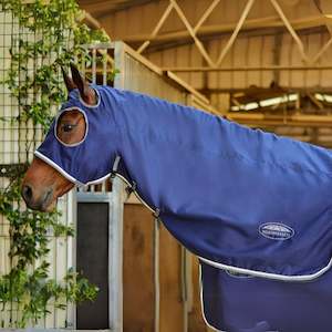 Show Sheet Hood - Navy/Grey/White