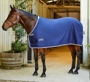 Rugs: Show Sheet Standard Neck - Navy/Grey/White