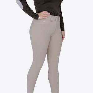 Clothing: Fleece Lined Hunt Breeches - Beige