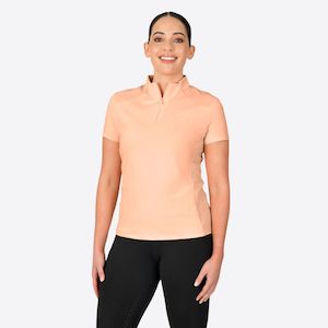 Casual: Tabby Short Sleeve Riding Top - Peach Parfait