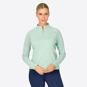 Casual: Paula Mesh Panel Top - Blue Haze