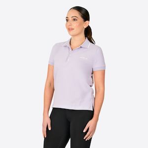 Poppy Short Sleeve Polo Top - Orchid Petal