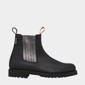 Oscar Leather Boot - Black/Gunmetal