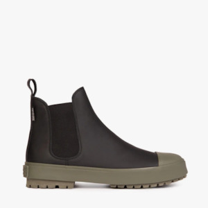 Jump Waterproof Leather Boot - Black/Khaki