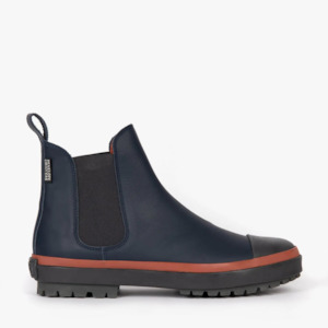 Footwear: Jump Waterproof Leather Boot - Navy