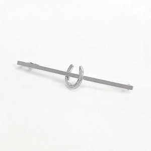 Horseshoe Stock Pin - Silver