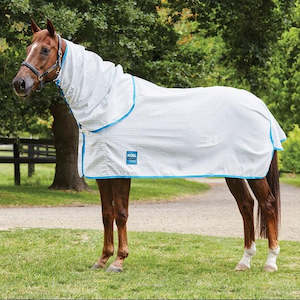 Kool Coat Combo Neck Lite lll Summer Sheet - White/Blue