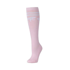 Single Pack Adults Socks - Pink Tulle Horse Silhouette