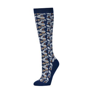 Rider: Single Pack Adults Socks - Navy Foxes