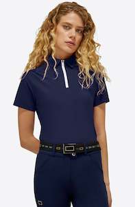 Casual: Short Sleeve Zip Training Polo - Royal Blue