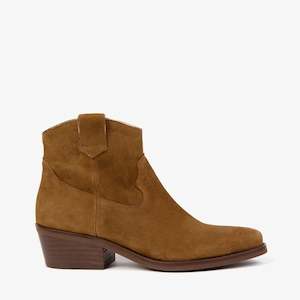 Cassidy Suede Cowboy Boot - Tan