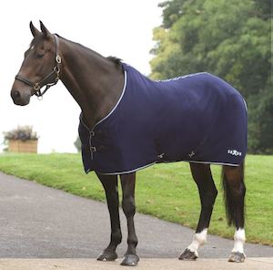 Show Rugs: Element Polar Fleece Cooler Standard Neck - Navy/Blue