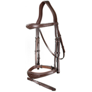 Bridles: US Jumping Anatomic Flash Noseband Bridle - Brown