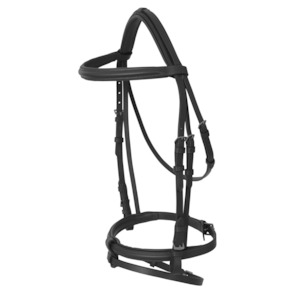 Padded Raised Hanoverian Bridle - Black