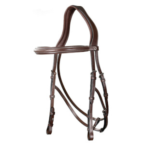 US Jumping Hackamore Bridle - Brown