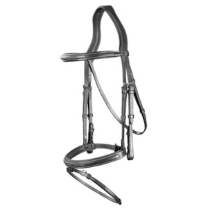 Bridles: US Jumping Flash Noseband Bridle - Black